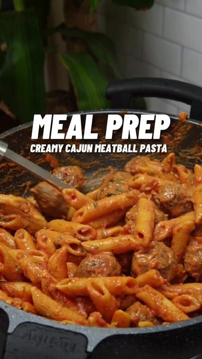 Cajun Meatballs, Minced Beef, Meatball Pasta, Pasta Water, High Protein Meal Prep, Food Carving, Meal Prep For The Week, Penne Pasta, Cajun Seasoning