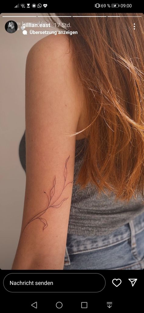 Small Vine Tattoo Placement, Vine Fine Line Tattoo, Almond Branch Tattoo, Tattoo Leaf Arm, Fine Line Shading Tattoo, Fine Line Tattoo Arm Women, Gillian East Tattoo, Fine Line Abstract Tattoo, Fine Line Tattoo Shoulder