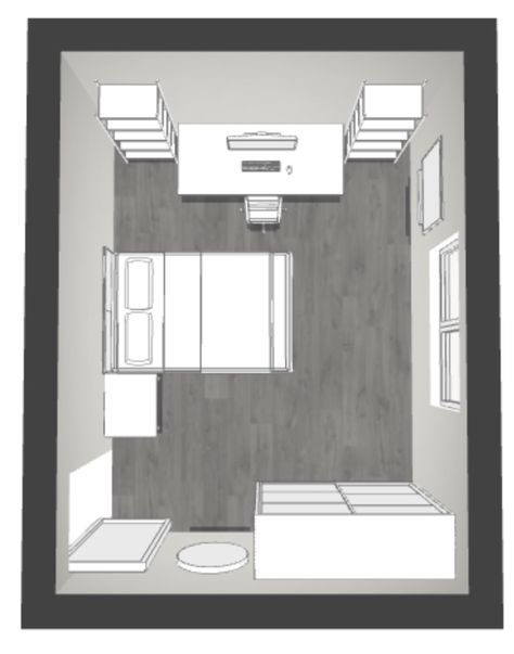 Room 3x4 Design, Bedroom 3x4 Design, Bedroom 3x4 Layout, 3x4 Bedroom Design, Small Room Layouts, Comfortable Bedroom Decor, Room Layouts, Bedroom Layout, Future Room