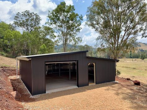 Monument® Weekender Shed Project - Recent Work Portfolio Shed Setup Ideas, 20x20 Garage, Metal Shop Building, Garage Workshop Plans, Backyard Garage, Industrial Sheds, Skillion Roof, Garage Addition, Barn Shop