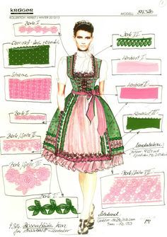 authentic german dirndl dress and hair - Google Search Dirndl Pattern, Drindl Dress, Costume Design Sketch, Oktoberfest Costume, German Outfit, German Dress, Oktoberfest Outfit, Dirndl Dress, Fashion Design Dress