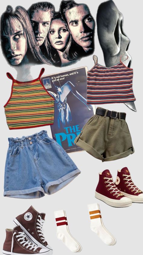 summer slasher Slasher Summer Outfits 80s, Slasher Movie Outfits, 80s Slasher Aesthetic Outfits, Slasher Summer Outfits, Slasher Summer Aesthetic, Summer Slasher, 80s Summer Outfits, Slasher Aesthetic, 80s Slasher