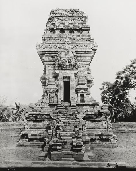 OD-722-Candi Kidal West side view-Tumpang_Malang-1904 Romancing The Stone, Ancient Architecture, West Side, East Asia, Malang, Terra Cotta, Ancient History, Side View, Tibet