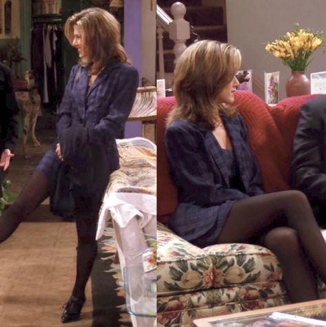 Rachel Work Outfits Friends, Rachel Green Outfits Loafer, Rachel Green Early Seasons, Rachel Green Sweater Outfits, Rachel Green Suit Outfit, Friends Show Fashion, Rachel Work Outfits, Rachel Green Business Outfits, Rachel Green Office