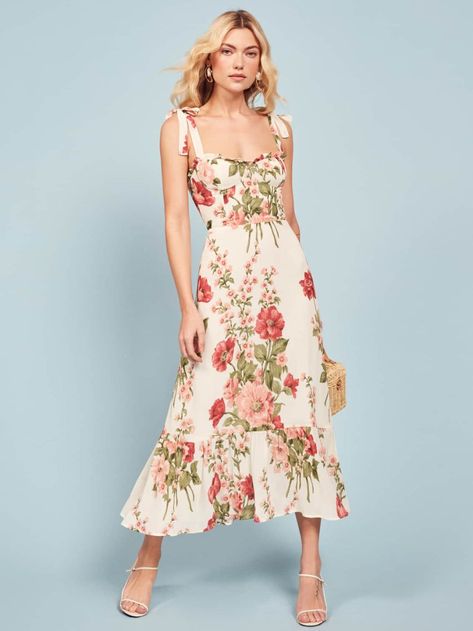 97d0145823aeb8ed80617be62e08bdccdesc51829282ri Bridesmaid Color, Printed Beach Dresses, Long Summer Dresses Maxi, Palette Ideas, Beach Dresses Summer, Chiffon Floral, Chiffon Midi Dress, Vintage Floral Dress, Mini Robes