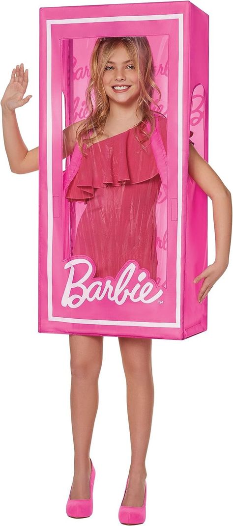 Halloween Kids Barbie Box Costume Halloween Family Costumes For 3, Barbie Box Costume, Halloween Costumes Barbie, Halloween Costumes Iconic, Mommy And Me Halloween Costumes, Cute Duo Halloween Costumes, Best Kids Halloween Costumes, Family Costumes For 3, Boxing Halloween Costume