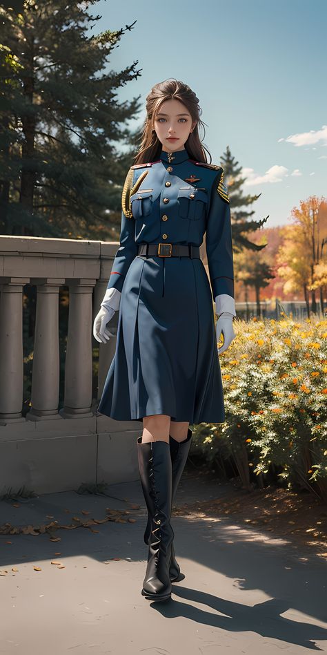 Army Style Outfit Woman, Fantasy Military Outfit, Army Uniform Women, Fantasy Uniforms, Casual Fantasy Clothing, Pokemon Trainer Outfits, Uniform Style, Old Fashion Dresses, Black Costume