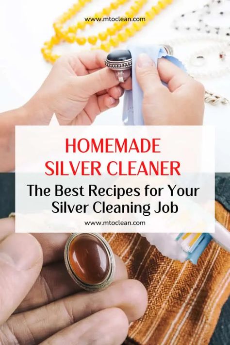 Best Silver Cleaner, Homemade Sterling Silver Jewelry Cleaner, Silver Cleaning Hacks, Silver Jewelry Cleaner Homemade, Diy Silver Polish, Diy Silver Jewelry Cleaner, How To Polish Silver, Silver Cleaner Diy Remove Tarnish, Silver Polish Diy