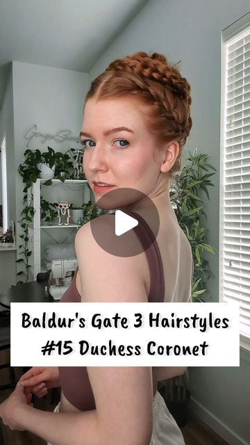 Ryan Terhune on Instagram: "Okie dokie, we took a little break there but we're back with another #baldursgate3 hairstyle! Today we're covering the Duchess Coronet, which is an absolutely stunning variation of a crown braid style 👑
Watch to the end for a field test breakdown of the hairstyle!!
#bg3 #baldursgate3hair #tav #nesta #acotar #nestahair #larianstudios" Hair Dye Shades, Hair Mistakes, Hairstyles With Glasses, Okie Dokie, Hair Tutorials For Medium Hair, Sports Hairstyles, Crown Braid, Hoco Hair Ideas, Style Watch