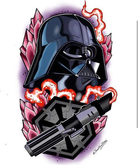 Darth Vader, Star Wars Tattoo Designs Drawings Sketches, Vader Tattoo, Star Wars Tattoo Sleeve, Darth Vader Tattoo, Star Wars Art Drawings, Tattoo Designs Drawings, Star Wars Cartoon, Body Tattoo Design, Dark Vador