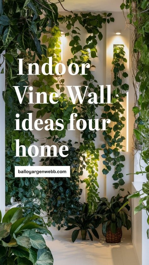 Elevate your home decor with 28 modern indoor vine wall ideas! Discover stylish and innovative ways to incorporate lush vines into your interior design. Perfect for creating a green, refreshing atmosphere and adding a touch of nature to any room. Explore these inspiring designs and transform your space today! #IndoorVineWall #HomeDecor #ModernDesign #PlantWallIdeas Hanging Plants Indoor Wall Decor, Hanging Plant Wall Decor, Ivy Plant Indoor Decor Ideas, Indoor Plant Inspiration, How To Hang Plants On Wall, Indoor Vine Wall, Propagation Wall Ideas, Vine Wall Ideas, Plant Frame Wall Decor