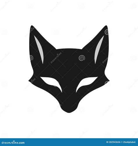 Kitsune mask head black silhouette vector, japan anime symbol, cartoon icon. isolated on white background. Kitsune Symbol, Kitsune Logo, Fox Symbol, Mask Logo, Fox Silhouette, Face Clipart, Kitsune Mask, Fox Drawing, Fox Mask