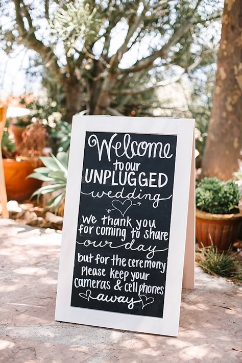 Ceremony Entrance, Ceremony Script, Unplugged Wedding Sign, Wedding Ceremony Script, Unplugged Wedding, Malibu Wedding, Going To The Chapel, Wedding Signage, Future Mrs