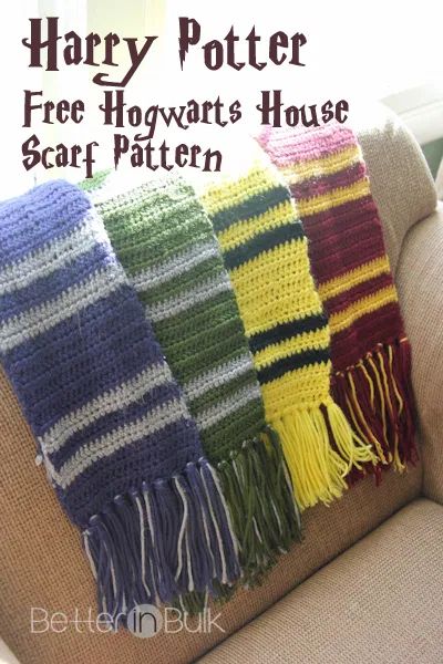 Harry Potter Scarf Pattern, Hufflepuff Scarf, Harry Potter Free, Scarves Crochet, Harry Potter Crochet, Potter House, Harry Potter House, Harry Potter Scarf, Harry Potter Houses