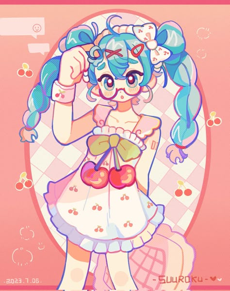 Inspo Drawing, Miku Hatsune Chibi, My Artstyle, Art Goals, Miku Vocaloid, Inspo Art, Miku Hatsune, Cute Doodle Art, Art Style Inspo