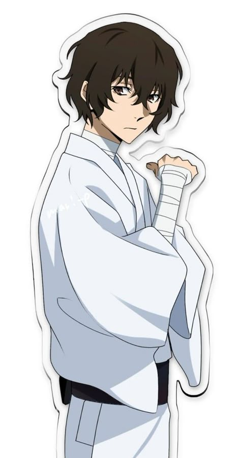 Dazai Osamu Sticker, Dazai Fan Art, Dazai Stickers, Dazai Osamu Fan Art, Baby Dazai, Cute Dazai, Dazai Fanart, Ada Dazai, Bsd Akutagawa