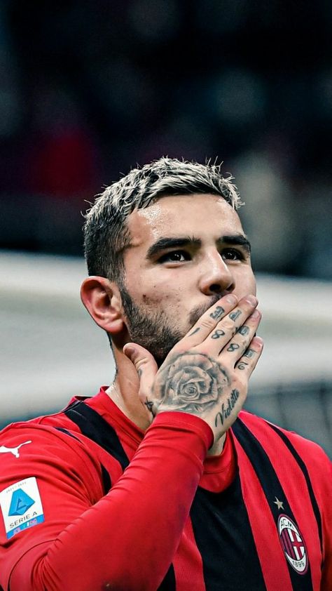 Theo Hernandez Tattoo, Theo Hernandez, Platinum Hair, Ac Milan, Football Players, Milan, Football, France, Instagram