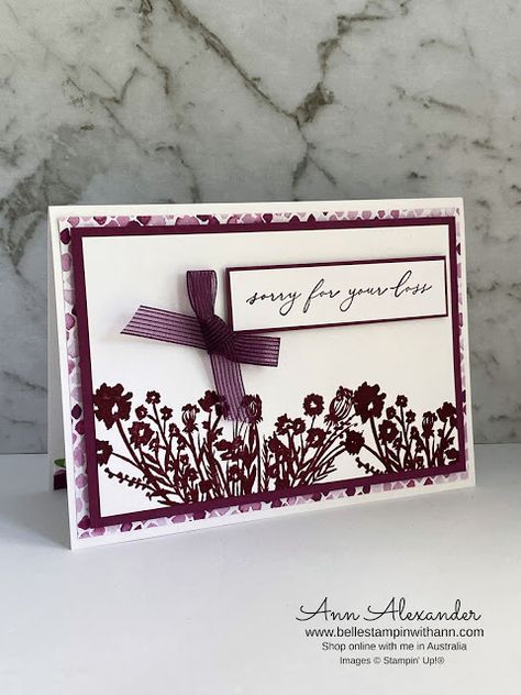 Berry Blessings Bundle Spotlight and Sale-a-bration | Bellestampin with Ann Alexander Heal Your Heart, Sympathy Cards Handmade, Bday Cards, Heart Stamp, Stamp Projects, Paper Crafts Cards, Creative Cards, Sympathy Cards, Stamping Up