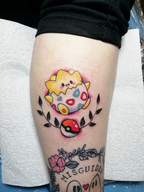 Togepi Pokemon Tattoo, Togepi Tattoo, Hummingbird Tattoo Black, Anime Sleeve, Ring Tattoo Designs, Pikachu Tattoo, Her Tattoo, One Tattoo, Finger Tattoo For Women