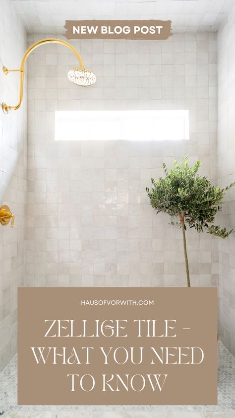 Things you need to know about selecting zellige tile for your next project. Square Tile Bathroom, Zellige Tile Bathroom, Bathroom Shower Tile Ideas, Square Tile Backsplash, Tile Bathroom Floor, Paint Tiles, Tile Bathroom Ideas, Tile For Bathroom, Tiled Bathroom