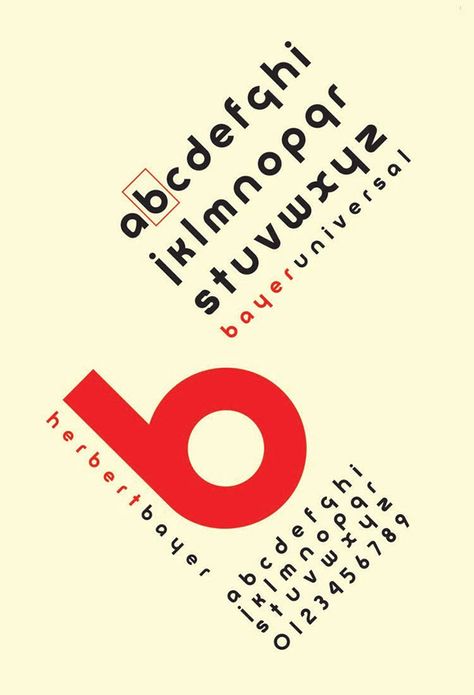 Herbert Bayer : universal typeface 1925 30 Typography, Bauhaus Graphic Design, Herbert Bayer, Corporate Art, Walter Gropius, Bauhaus Poster, Bauhaus Design, Design Movements, German Design