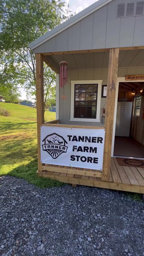 This is our self serve honor system farm store. Opening an honor system farm store or farm stand is a great way to open your farm up to your local community to have access to fresh local vegetables and meats that are grown and raised the right way #honorsystemfarmstore #honorsystemfarmstand #selfservefarmstore #selfservefarmstand #smallscalefarm #farmlife #farm #farmstore #farmstand #homestead #homesteading #farmstead #farmsteading #regenerativefarm #regenerativeagriculture #knowyourfarmer #knowyourfarmerknowyourfood #organicfood #organicfarm #organicfarming #localfood #localfarm #marketgarden #marketgardening Small Dairy Farm Design, Farm Stand Shed, Honor System Farm Stand, Self Serve Farm Stand, Farm Stand Plans, Mobile Farm Stand, Farm Store Ideas, Farm Stand Ideas, Farm Market Ideas