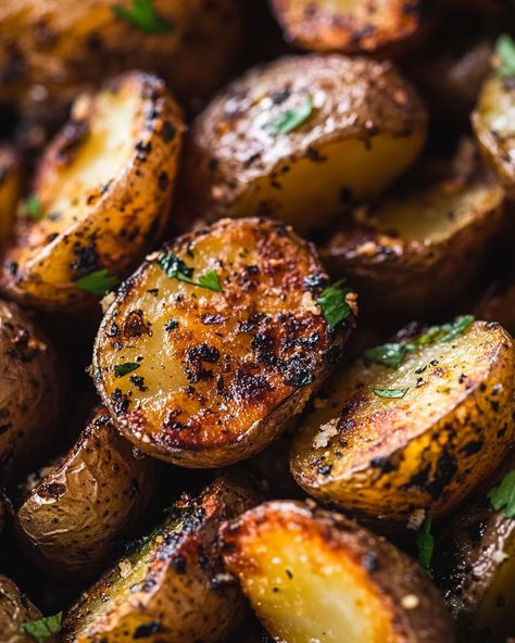 Discover an easy and flavorful air fryer potatoes recipe! Get perfectly crispy potatoes every time with our step-by-step guide. Air Fryer Rosemary Roasted Potatoes, Ninja Foodi Potato Recipes, Airfryer Roast Potatoes, Golden Potatoes In Air Fryer, Russet Potatoes Air Fryer, Air Fry Roasted Potatoes, Roasted Baby Potatoes Air Fryer, Air Fryer Little Potatoes, Airfryer Roasted Potatoes