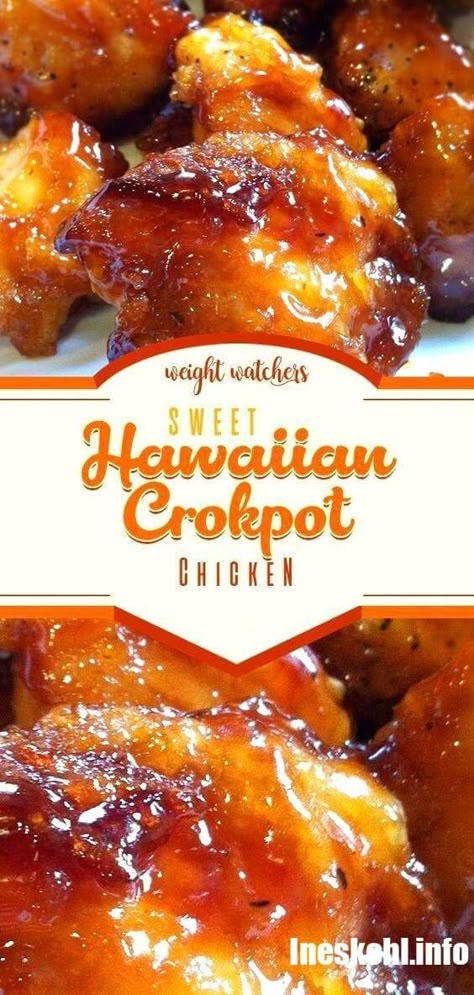 #Sweet #Hawaiian #Crockpot #Chicken #Recipe Slow Cooker Kip, Hawaiian Crockpot Chicken, Crockpot Chicken Recipe, Hawaiian Crockpot, Sweet Hawaiian Crockpot Chicken Recipe, Dinner Crockpot, Diner Recept, Crockpot Dishes, Food Sweet