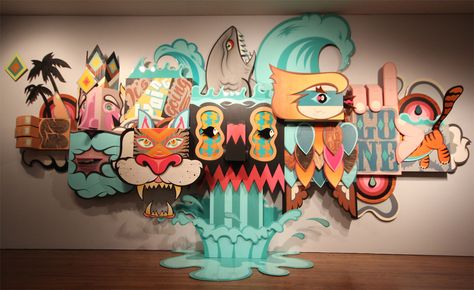 This Museum Let a Group of Street Artists Do Whatever They Wanted To Its Walls 3d Floor Art, Floor Murals, Beach Artwork, Floor Art, Mural Design, Art Pop, Artist Paint, Street Artists, Mural Art