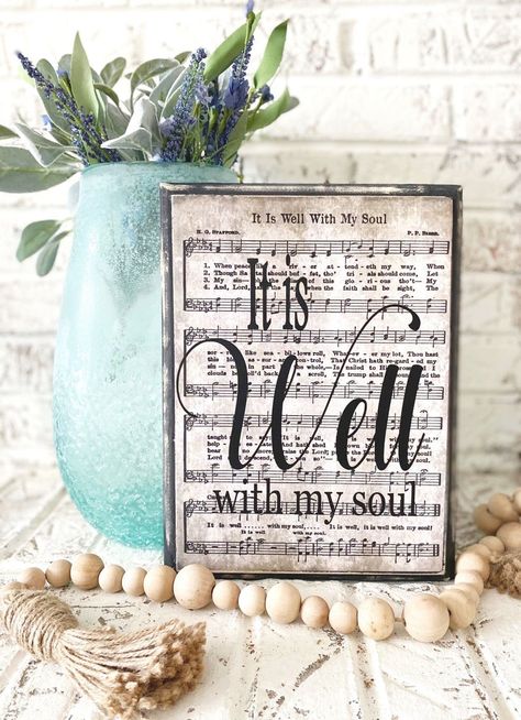 Hymn Signs, Gift For Pastor, Pastor Appreciation Gifts, Hymn Print, Hymn Wall Art, Hymn Art, Christian Signs, Sheet Music Art, Bible Verse Signs