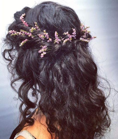 Bohemian princess here at BLO/OUT Curly Hair Wedding, Bohemian Princess, Prom Dress Inspo, Blow Dry Bar, Fairy Hair, Fairy Wedding, Dried Rose Petals, Dry Bar, Hair Wedding