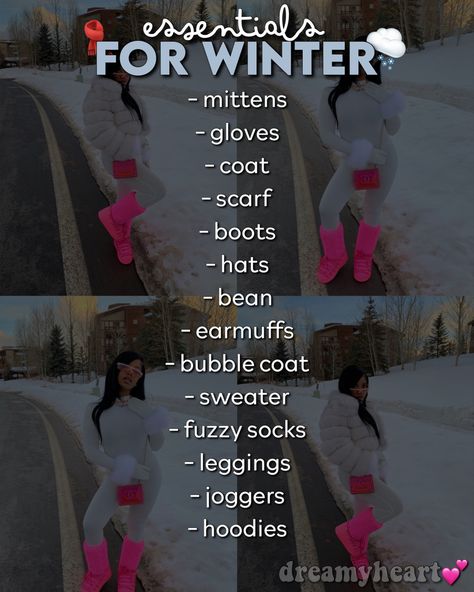 Winter Shopping List Clothes, Baddie Shopping, Winter Closet Essentials, Teen Closet, Winter Essentials Clothes, Shopping List Clothes, Winter Things, Bubble Coat, Winter Shopping