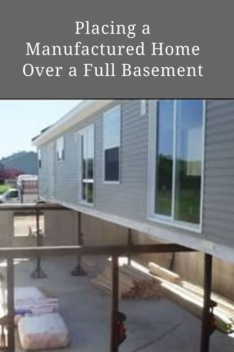 Modular Home Hacks, Insulating Mobile Home, Double Wide Basement Ideas, Double Wide On Basement, Double Wide With Basement, Basement Under Mobile Home, Mobile Home Basement Addition, Mobile Home On Foundation, Mobile Home Foundation