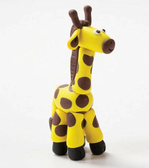 #motherDOHsbest Clay Giraffe, Play Dough Crafts, Kids Clay, Giraffe Baby, Tanah Liat, How To Make Toys, Polymer Clay Animals, Fondant Figures, Clay Animals