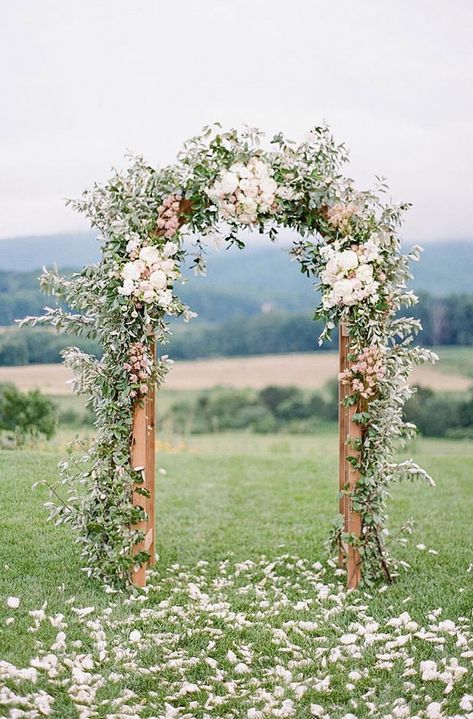 27 Beautiful Floral Wedding Arches To Swoon Over ⭐️ Flower Wedding Arbor #wedding #weddingdecor #weddingceremony decorations Wedding Alters, Spring Wedding Decorations, Wedding Arches, Wedding Arbour, Wedding Altars, Spring Wedding Inspiration, Salou, Outdoor Wedding Ceremony, Woodland Wedding