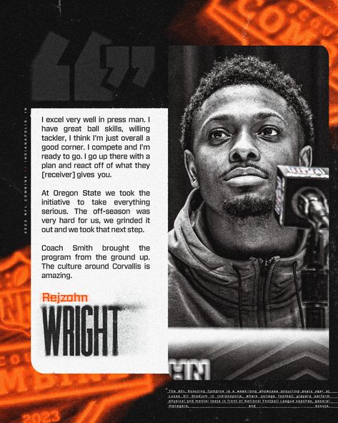 NFL Pro Day 2023 Graphic Sport Design Example Testimonial Graphic, 2023 Graphic, Nfl Combine, Athlete Quotes, Sports Design Ideas, Instagram Design Creative, Black Friday Design, Sport Graphic, Photoshop Design Ideas