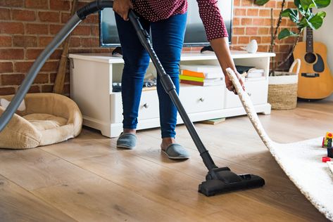 Cleaning your floors doesn't have to be a massive task. Here are our easy and stress-free care tips for the flooring throughout your home. How To Clean Floors, Weekly House Cleaning, Satisfying Cleaning, Spice Rack Organization, Floor Vacuum, Cleaning Floors, Clean Hardwood Floors, Deep Cleaning Services, Clean House Schedule