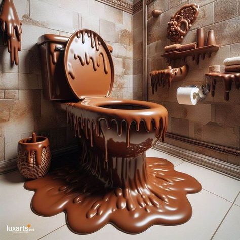 Unusual Toilets, Cool Toilets, Unusual Bathrooms, Quirky Furniture, Weird Furniture, Chocolate House, Amazing Bedroom Designs, Crazy Houses, Cool Room Designs