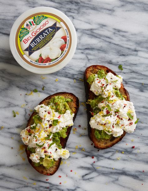 Burrata 101 Avocado Toast With Burrata, Burrata Toast Ideas, Burrata On Bread, Avocado Burrata Toast, Burrata On Toast, Burrata Avocado Toast, Best Burrata Recipes, Burrata Toast Recipe, Burrata Sandwich Recipe