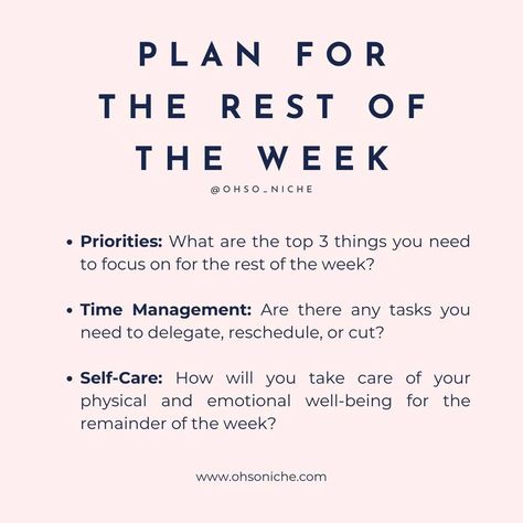 A great mid-week reflection could focus on checking in with your progress, mindset, and energy. Here’s a framework that could be helpful🥰 #midweek #reflection #selflove #selfcare Mid Week Check In, Self Love And Care, Care Pack, Love And Care, Emotional Wellness, Check In, Time Management, Take Care Of Yourself, Focus On