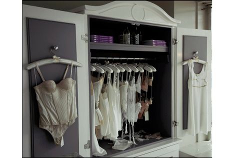 Spring cleaning time. We want a cupboard just for lingerie. Lingerie Organization, Lingerie Store Design, Lingerie Storage, Bedroom Ideas For Women, Women Inspiration, Diy Wardrobe, Lingerie Boutique, Woman Bedroom, Room Closet