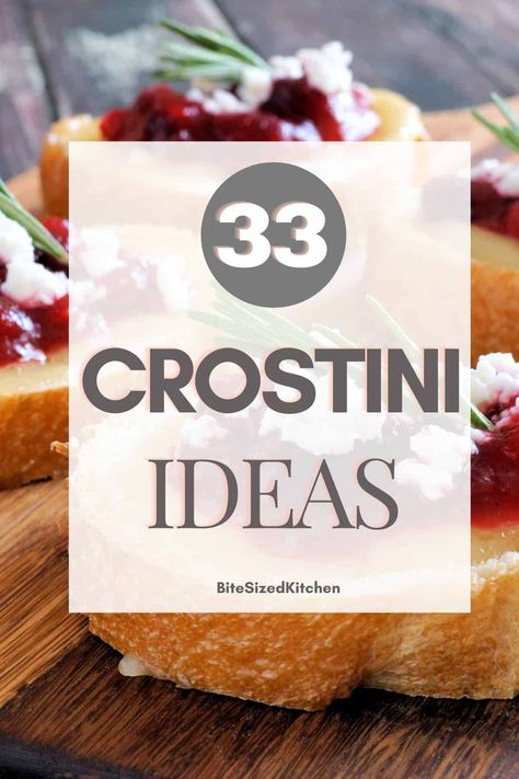 33 Crostini Recipes To Make For Guests You MUST Serve - Aleka's Get-Together Tenderloin Crostini Appetizers, Sweet Crostini, Fine Dining Starters Appetizers, Hand Held Appetizers, Crostini With Ricotta, Bruschetta Appetizers, Crostini Bar, Cold Party Appetizers, Crostini Toppings