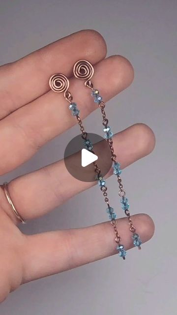 Cleft of the Rock Creations on Instagram: "This is a super easy spiral stud earring that you can customize with any kind of dangly you want! 20 gauge round, dead soft wire. 

#tutorial #jewelry #wire #wirewrap #wirewrapping #wirewrappedjewelry #jewelrytutorial #diy #diyjewelry #earrings #handmade #fyp #foryou #earrings #diyearrings" Wire Stud Earrings Diy, Rock Creations, Wire Earrings Handmade, Wire Creations, Jewelry Wire, June 19, Wire Earrings, Diy Earrings, Jewelry Tutorials