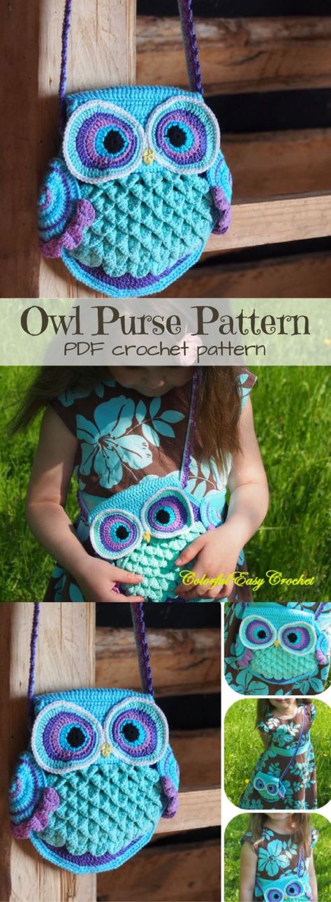 Crochet Owl Purse, Owl Purse, Handbags Patterns, Crochet Shell Stitch, Purse Pattern, Crochet Purse, Crochet Purse Patterns, Purse Patterns, Irish Crochet