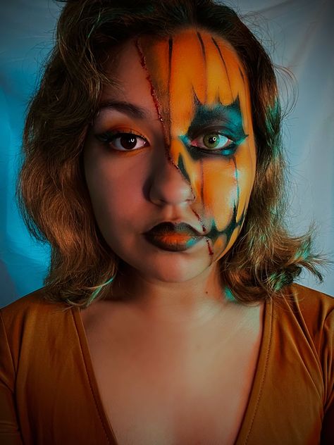 Jackolantern Makeup, Jack O Lantern Makeup, Sfx Makeup, Jack O, Jack O Lantern, Makeup Inspo, Makeup Looks, Halloween, Makeup