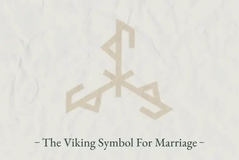 Viking Rune For Marriage, Viking Wedding Symbol, Viking Marriage Symbol, Symbol Of Marriage, Viking Wedding Tattoo, Viking Couple Tattoo Ideas, Viking Love Symbol, Wedding Runes, Sigil For Marriage