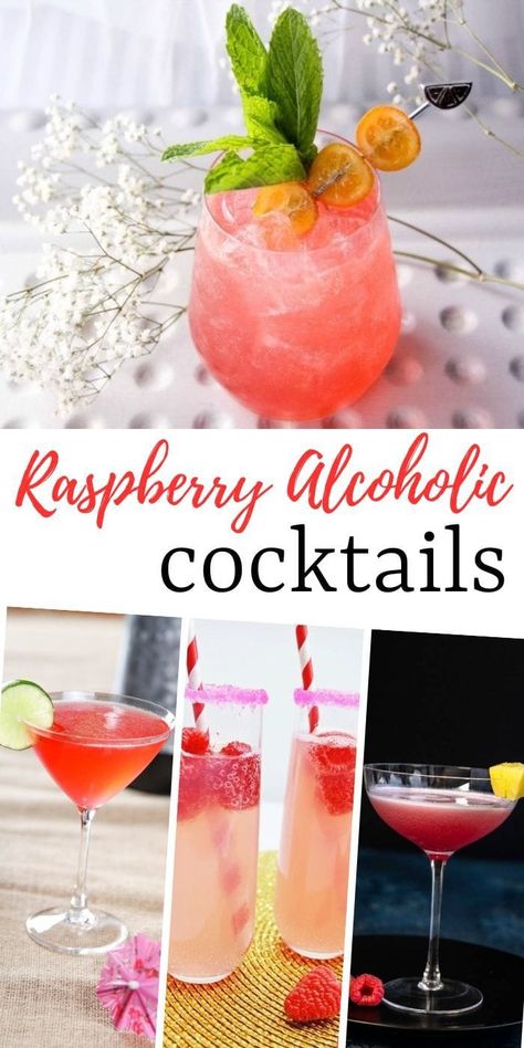 Raspberry Alcoholic Drinks, Tart Cocktails, Raspberry Vodka Cocktails, Raspberry Drink Recipes, Vodka Drinks Recipes, Alcoholic Drinks Cocktails, Alcoholic Drinks Recipes, Raspberry Vodka Drinks, Lime Cocktail Recipes