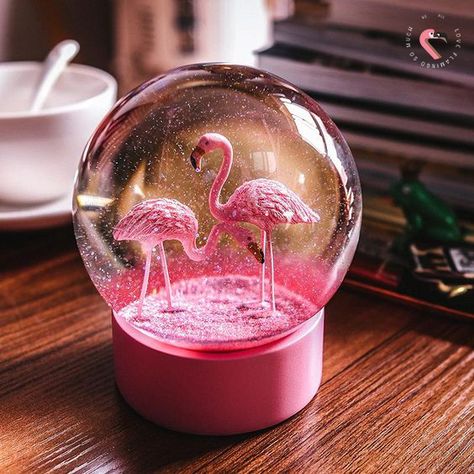 Disney Snowglobes, Unicorn Accessories, Flamingo Wallpaper, Flamingo Gifts, Flamingo Decor, Flamingo Art, Flamingo Party, Ball Decorations, Magical Jewelry