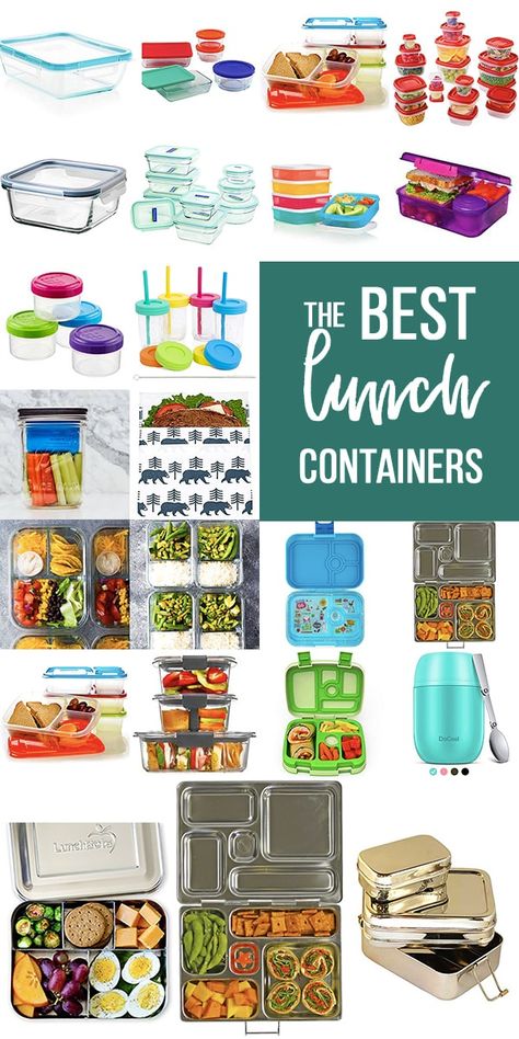 Sharing the best lunch containers that will keep your lunch at the right temperature and tasting fresh for hours! Kids lunch containers, adult lunch containers, divided lunch containers and more. #sweetpeasandsaffron #mealprep #lunch #lunchbox #containers Lunch Container Organization, Lunch Kits For Adults, Lunch Box Containers To Work, Lunch Box Storage Ideas, Lunchbox Prep, Kids Lunch Box Containers, School Lunch Containers, Lunchbox Containers, Lunch Containers For Adults