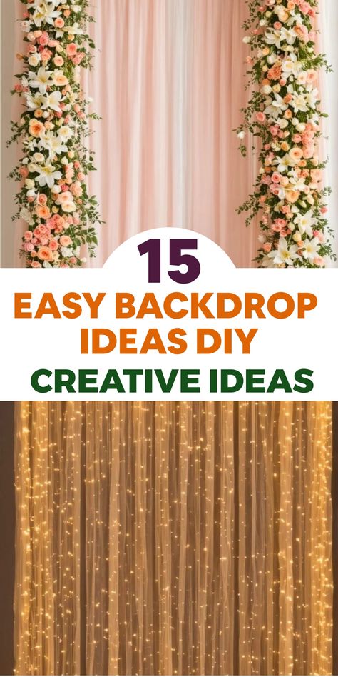 Elevate any space with these simple DIY backdrop ideas to create a visually captivating setting. Begin by collecting supplies like vibrant paper, balloons, or fabric. For a lively backdrop, craft a balloon garland by blowing up balloons in assorted sizes and colors. String them together and display them against a wall or stand for impact. Alternatively, fashion paper fans or rosettes by folding and securing pieces of paper into decorative elements attached with adhesive or string. Easy Backdrop Ideas, Easy Backdrop Ideas Diy, Backdrop Ideas Diy, Diy Backdrop Ideas, Marigolds In Garden, Diy Backdrop Stand, Paper Balloons, Trending Crafts, Blowing Up Balloons